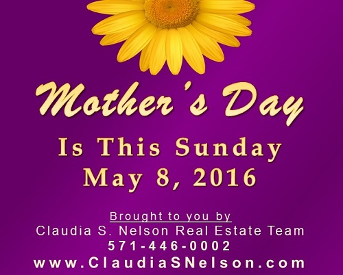Mother's Day is May 8, 2016